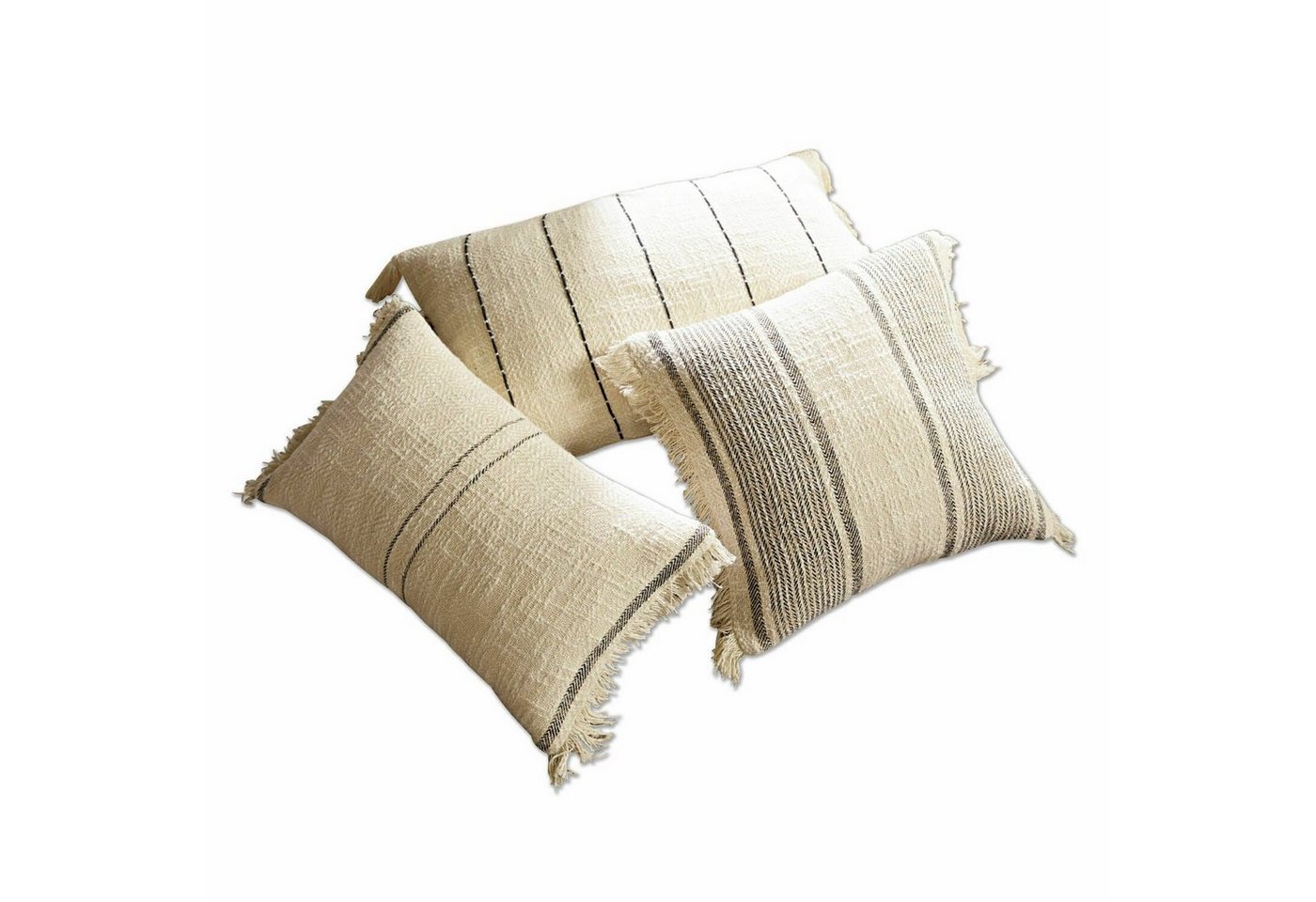 Kissenhülle Kissenhülle 3er Set Wallon beige, Mirabeau (3 Stück) von Mirabeau