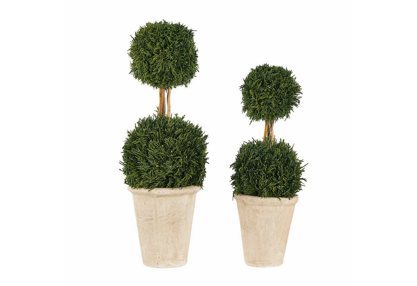 Kunstblume Deko-Baum 2er Set Barda grün, Mirabeau, Höhe 46.0 cm von Mirabeau