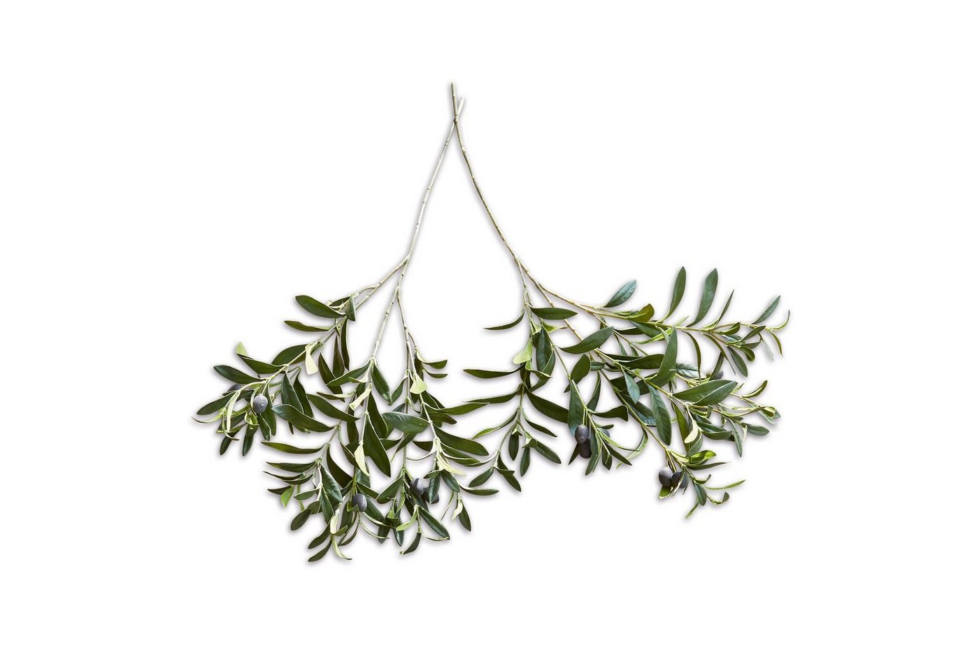 Kunstblume Deko-Olivenzweig 2er Set Olives grün, Mirabeau, Höhe 86.0 cm von Mirabeau