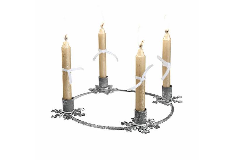 Mirabeau Adventskranz Kerzenständer Zarim antikgrau von Mirabeau