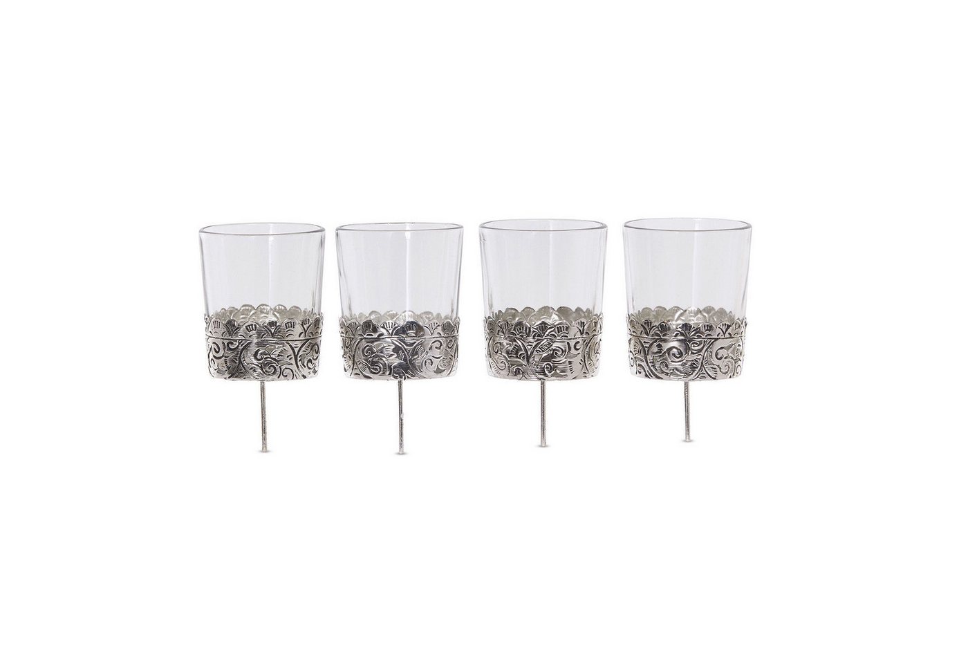 Mirabeau Adventskranz Windlicht 4er Set Pinelle klar/silber Mirabeau Adventskranz Windlicht 4er Set Pinelle klar/silber von Mirabeau