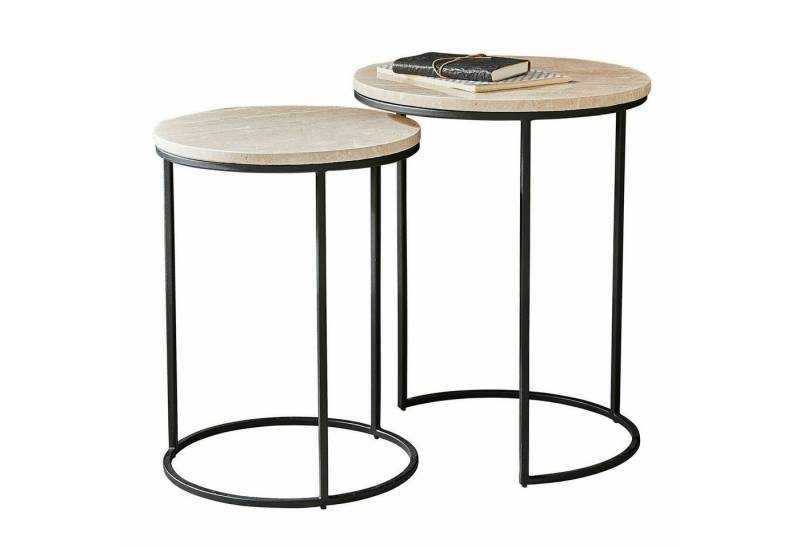 Mirabeau Beistelltisch Beistelltisch 2er Set Émorieux beige/schwarz Mirabeau Beistelltisch Beistelltisch 2er Set Émorieux beige/schwarz von Mirabeau