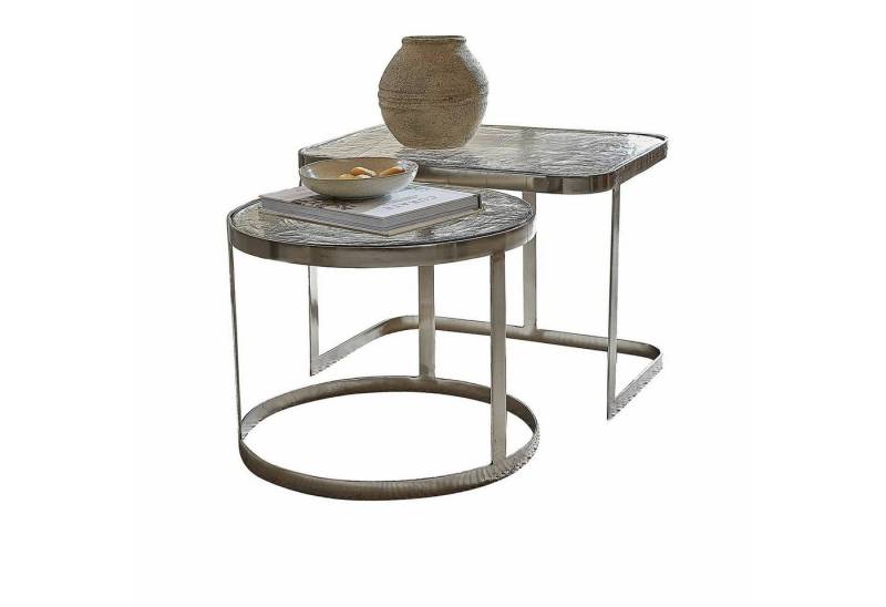 Mirabeau Couchtisch Couchtisch 2er Set Yvelissel silber/ klar von Mirabeau
