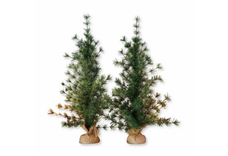 Mirabeau Weihnachtsfigur Deko-Baum 2er Set Bohicon grün/braun (2er Set, 2er Set) von Mirabeau