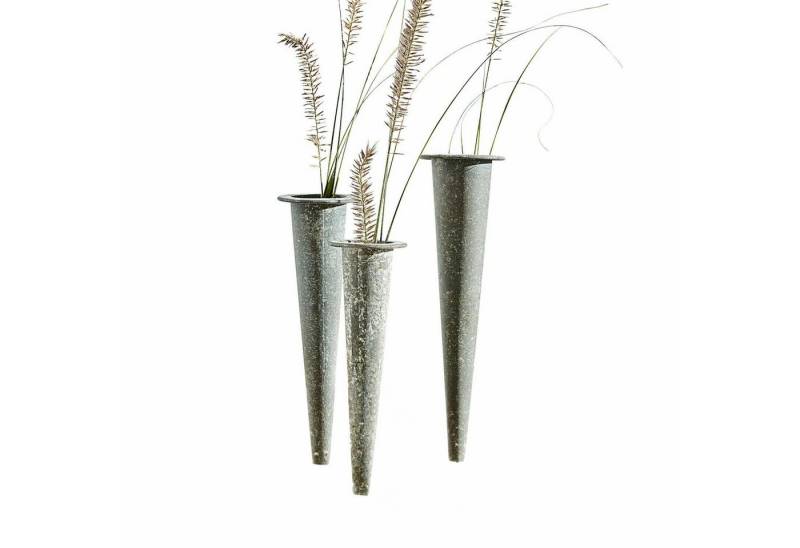 Mirabeau Übertopf Vase 3er Set Vullierens antikgrau von Mirabeau