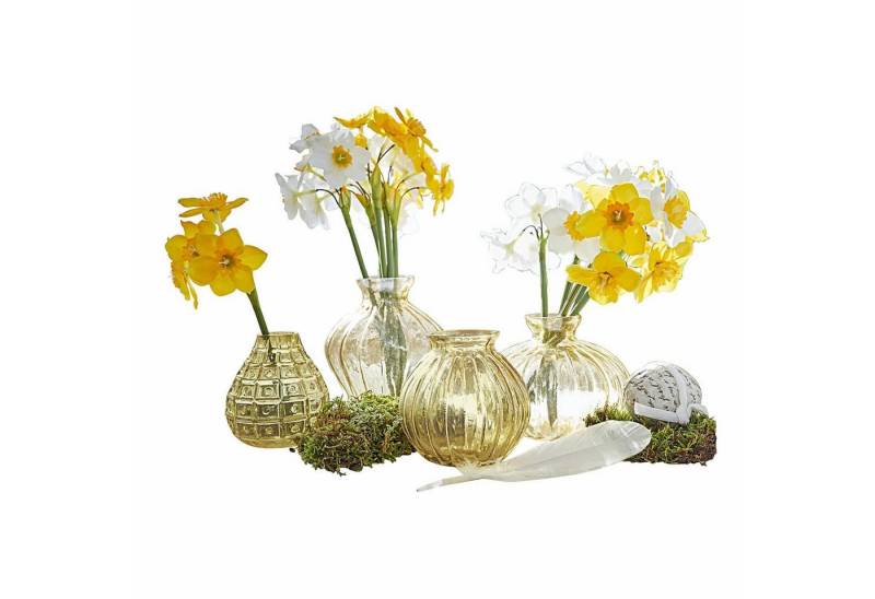 Mirabeau Tischvase Vase 4er Set Jonos gelb von Mirabeau