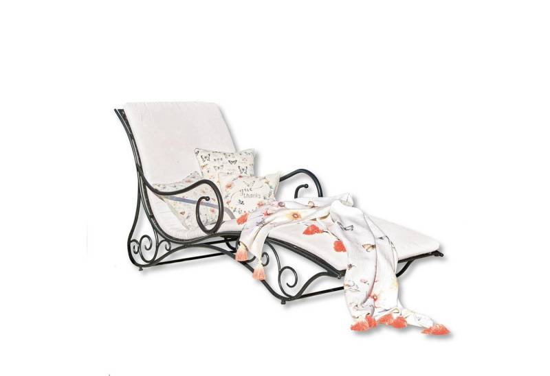 Mirabeau Doppelliege mediterrane Gartenliege Turballe mit geschwungenen Eisengestell, schwarz, stabil, wetterfest und frostresistent, Poolliege, Liegestuhl, Gartenmöbel, B 71cm, H 90cm, T 193cm Mirabeau Doppelliege mediterrane Gartenliege Turballe mit geschwungenen Eisengestell, schwarz, stabil, wetterfest und frostresistent, Poolliege, Liegestuhl, Gartenmöbel, B 71cm, H 90cm, T 193cm von Mirabeau