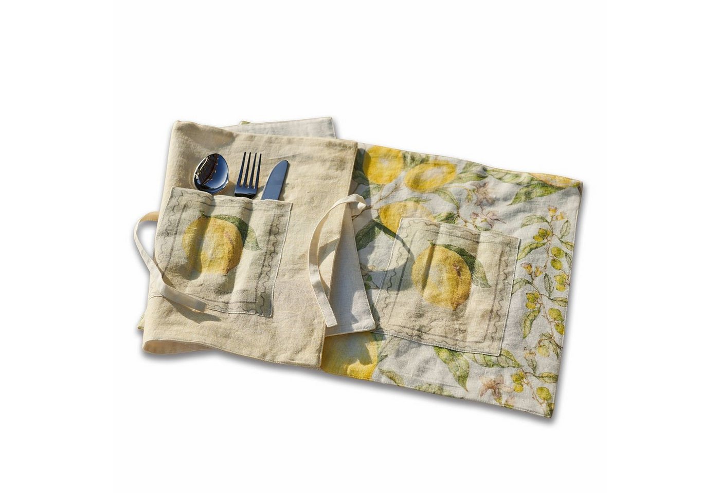 Mirabeau Geschirrtuch Platzset 2er Set Lantagenet gelb/beige von Mirabeau