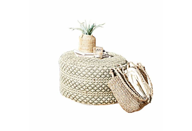 Mirabeau Hocker In- & Outdoor-Hocker Mintares grün/creme von Mirabeau