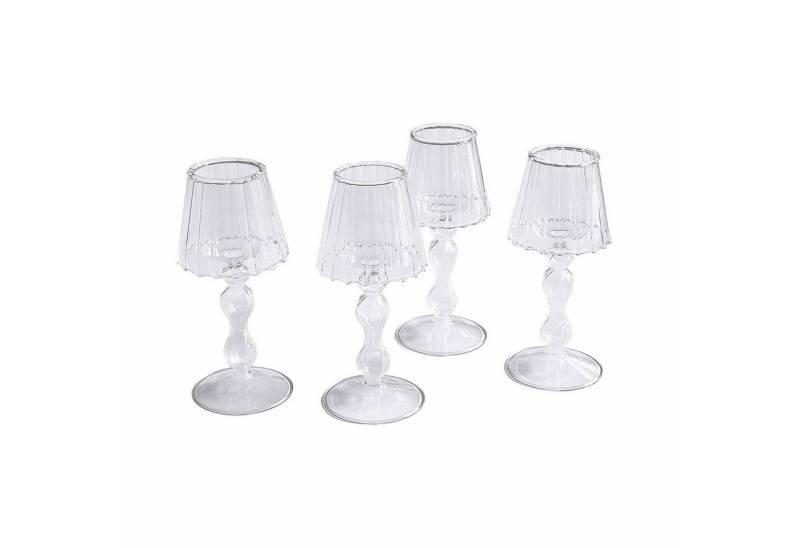 Mirabeau Kerzenständer Kerzenhalter 4er Set Jouval klar von Mirabeau