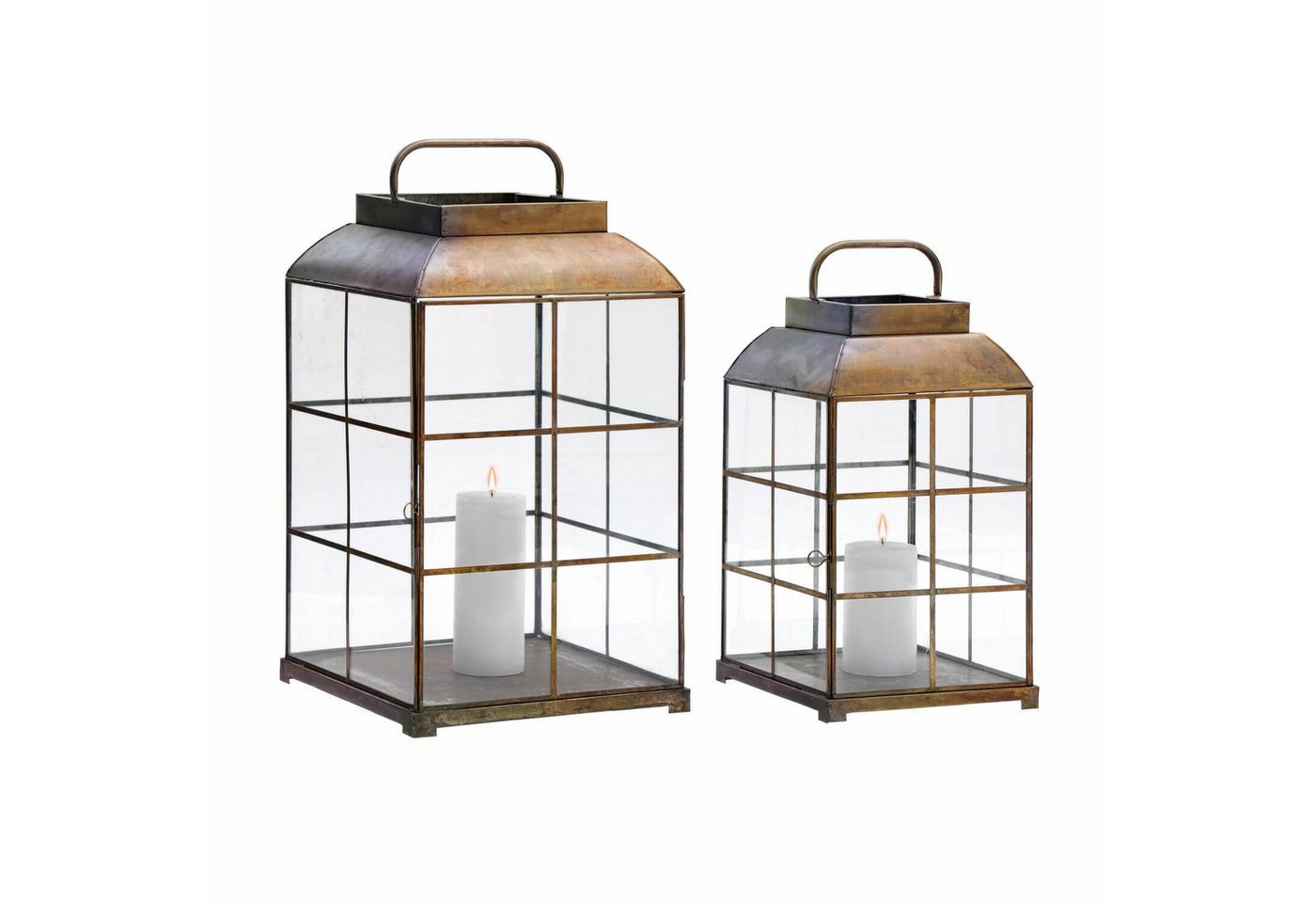 Mirabeau Kerzenlaterne Laterne 2er Set Flavin braun Mirabeau Kerzenlaterne Laterne 2er Set Flavin braun von Mirabeau