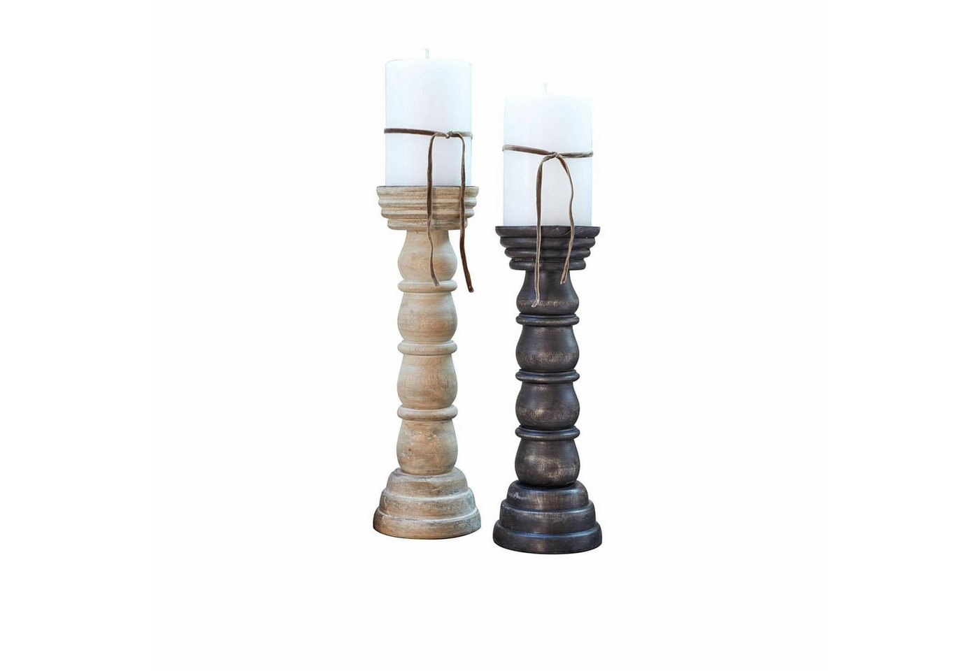 Mirabeau Kerzenständer Kerzenhalter 2er Set Volexir braun/schwarz von Mirabeau