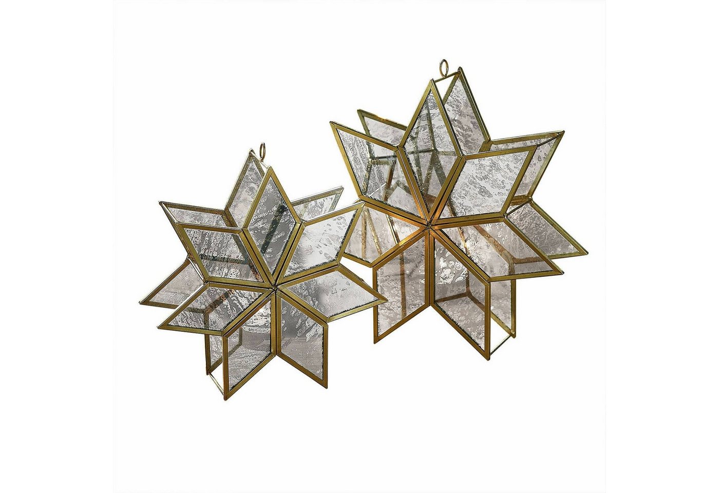 Mirabeau Kerzenständer Kerzenhalter 2er Set Zaydan gold/silber von Mirabeau