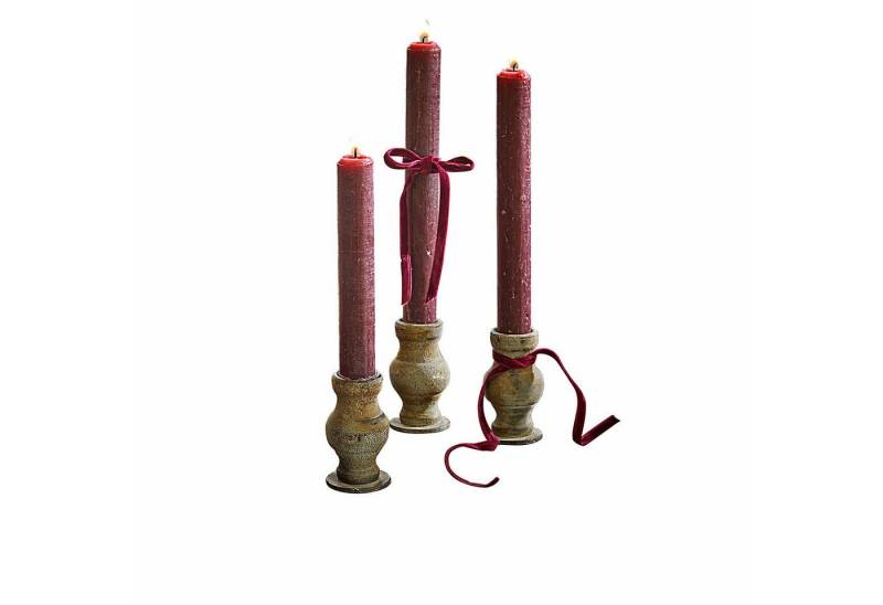 Mirabeau Kerzenständer Kerzenhalter 3er Set Seranda antikbraun von Mirabeau