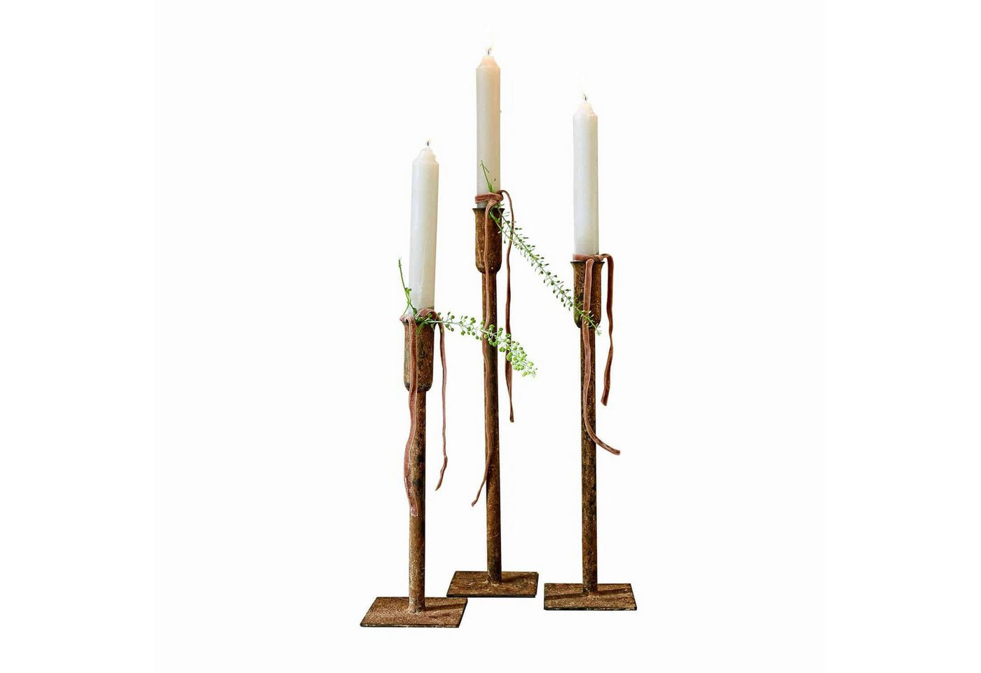 Mirabeau Kerzenständer Kerzenhalter 3er Set Viverto antikbraun von Mirabeau