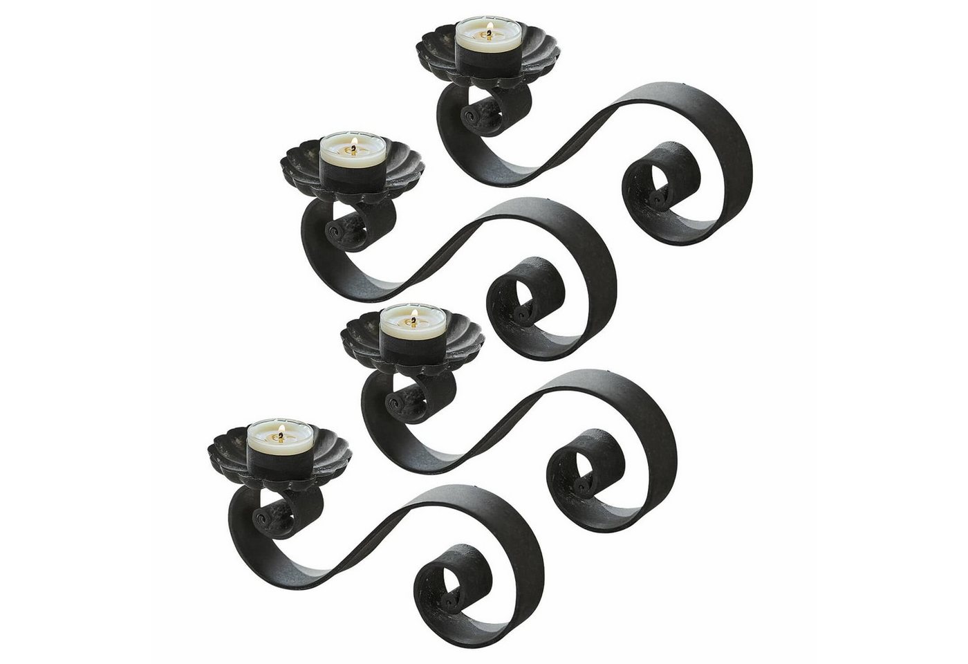 Mirabeau Kerzenständer Kerzenhalter 4er Set Vorelin antikgrau von Mirabeau