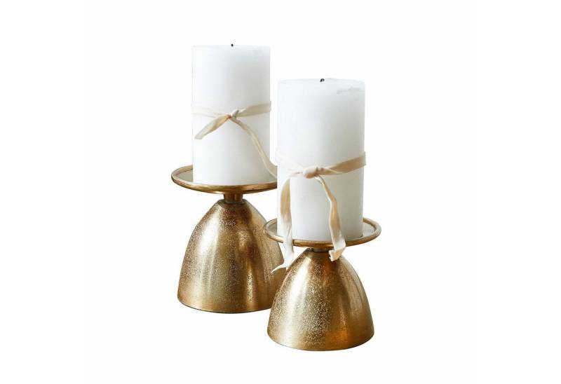 Mirabeau Kerzenständer Kerzenständer 2er Set Karimah champagner von Mirabeau