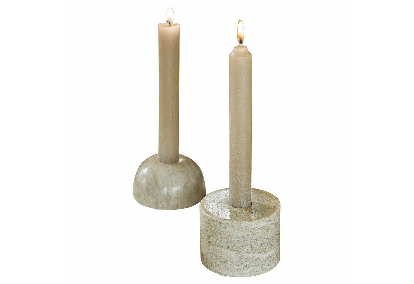 Mirabeau Kerzenständer Kerzenständer 2er Set Najira grau von Mirabeau