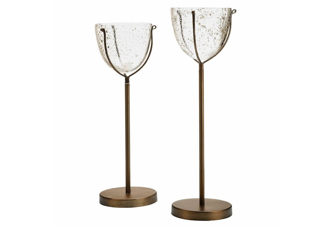 Mirabeau Kerzenständer Kerzenständer 2er Set Piacello antikbraun von Mirabeau