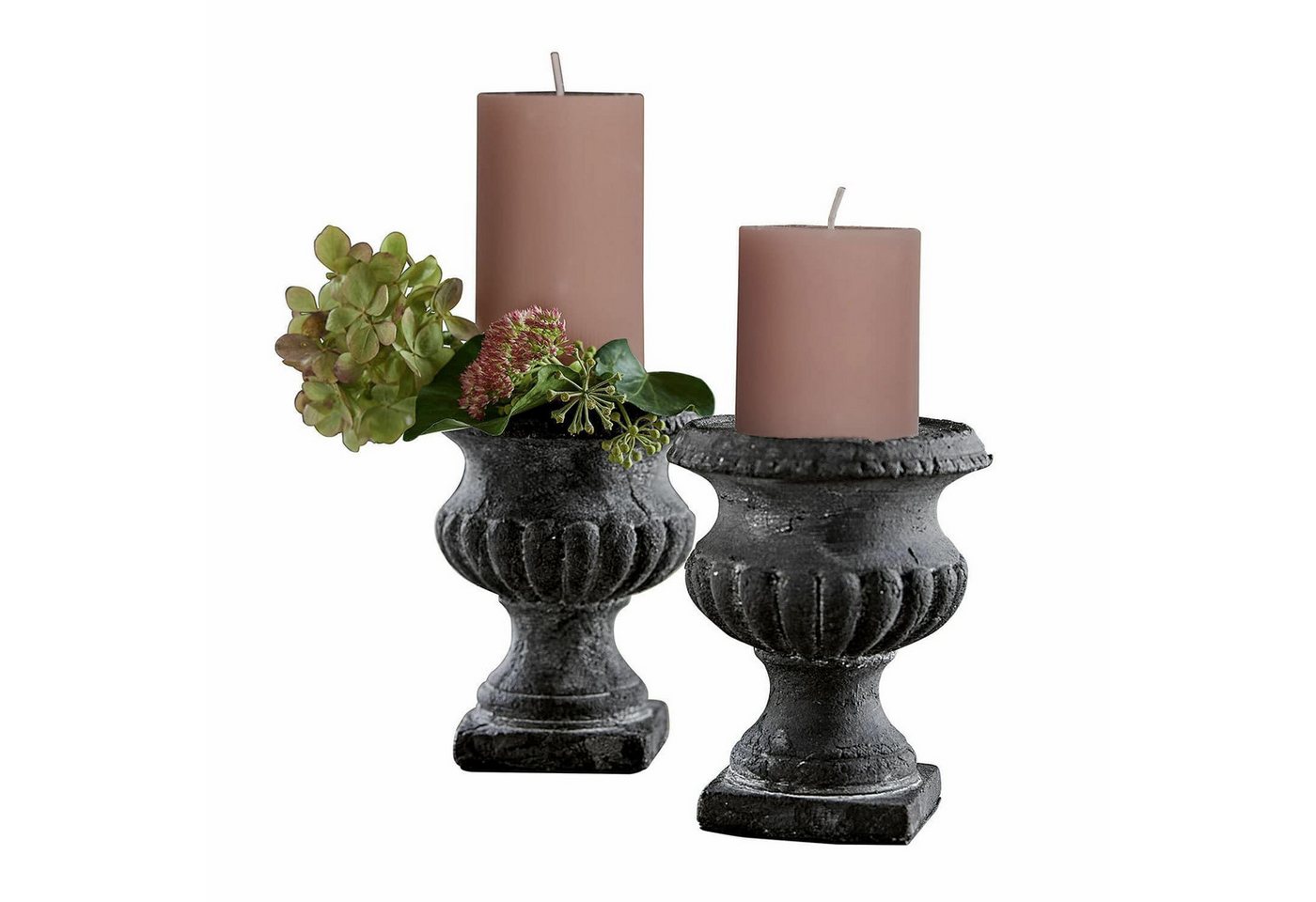 Mirabeau Kerzenständer Kerzenständer 2er Set Renny antikschwarz von Mirabeau