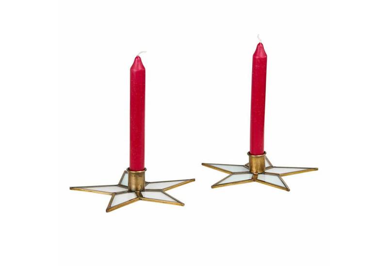 Mirabeau Kerzenständer Kerzenständer 2er Set Zaydan gold/klar von Mirabeau
