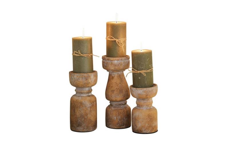 Mirabeau Kerzenständer Kerzenständer 3er Set Talona terrakotta von Mirabeau
