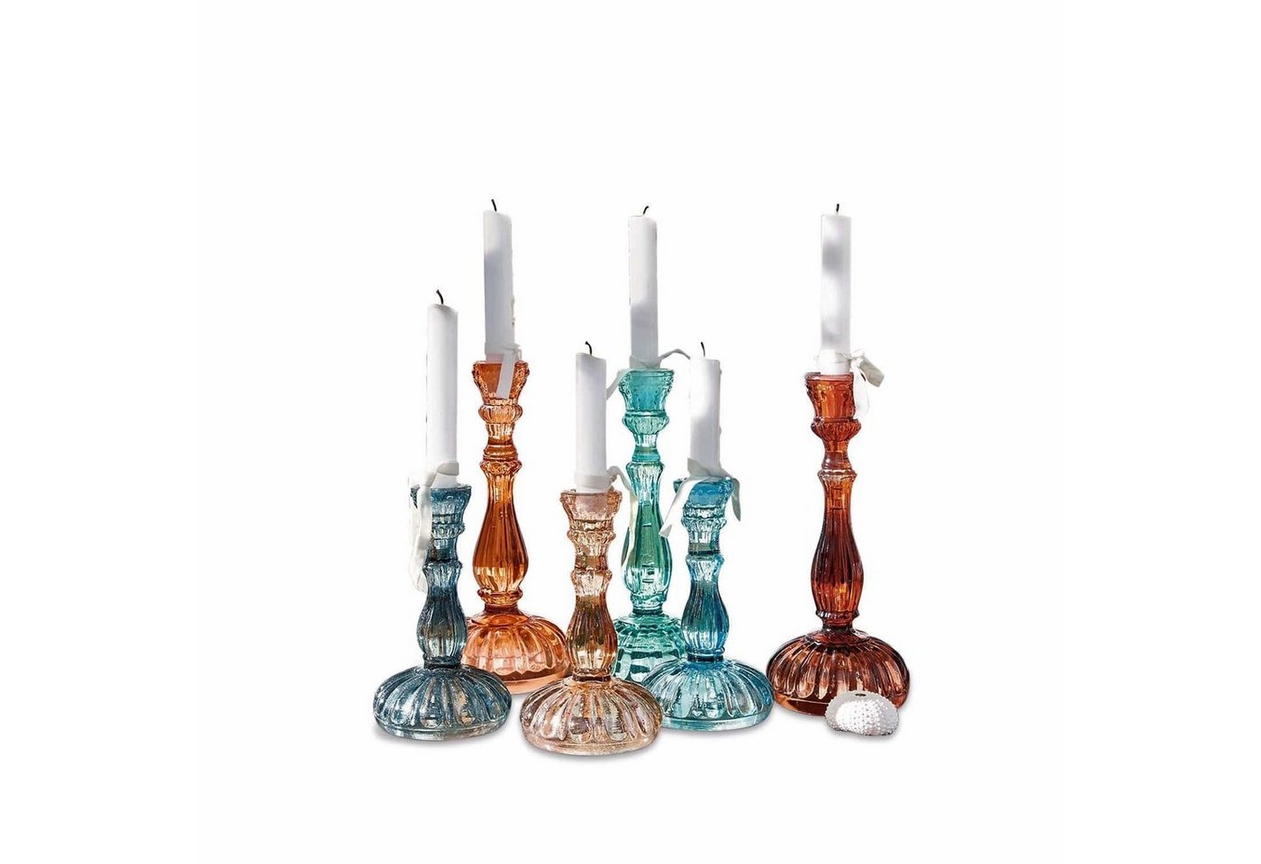 Mirabeau Kerzenständer Kerzenständer 6er Set Indre bunt von Mirabeau