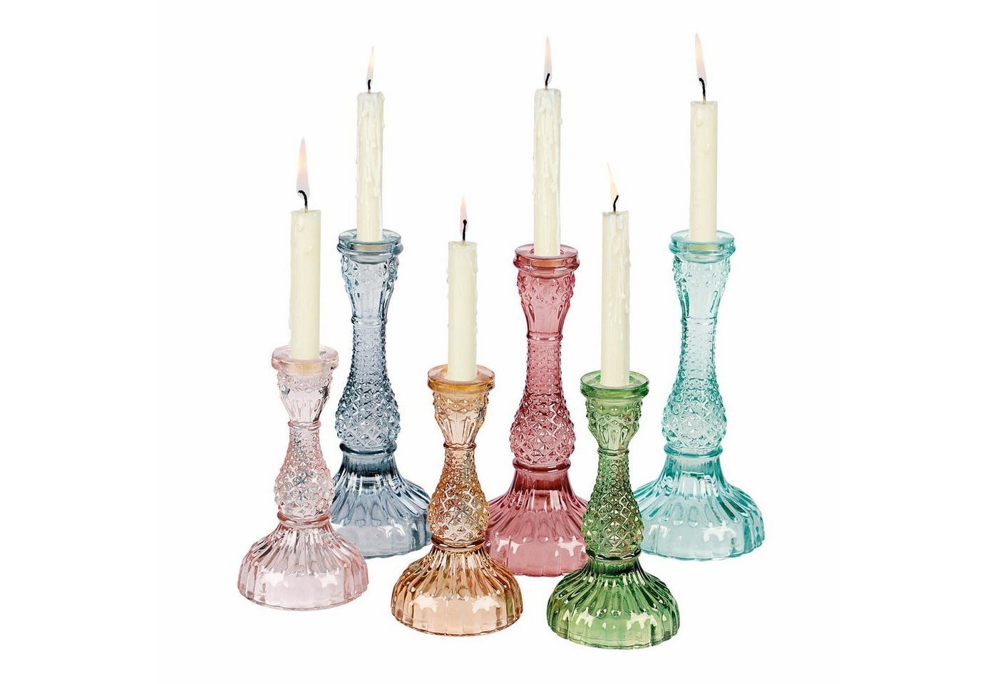 Mirabeau Kerzenständer Kerzenständer 6er Set Moana bunt von Mirabeau