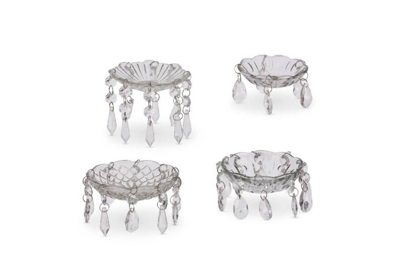 Mirabeau Kerzenständer Kerzenteller 4er Set Pontarion klar von Mirabeau