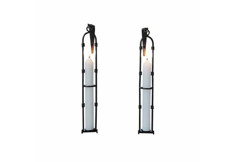 Mirabeau Kerzenständer Wandkerzenhalter 2er Set Vivendas antikschwarz von Mirabeau