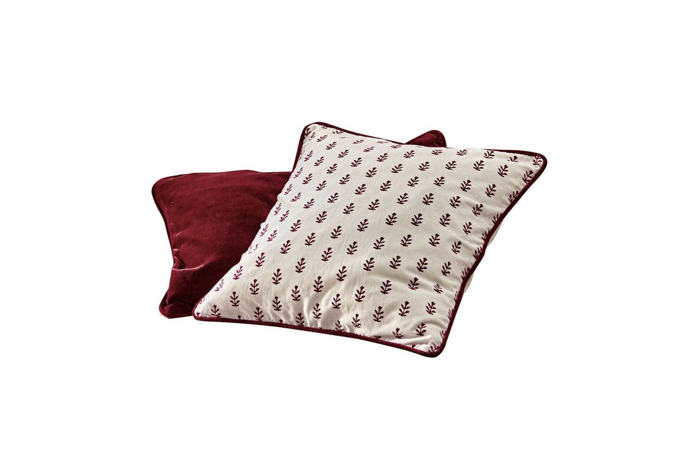 Mirabeau Kissenhülle Kissenhülle 2er Set Eilira dunkelrot/beige von Mirabeau