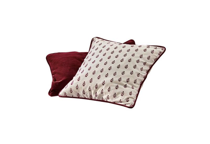 Mirabeau Kissenhülle Kissenhülle 2er Set Eilira dunkelrot/beige von Mirabeau