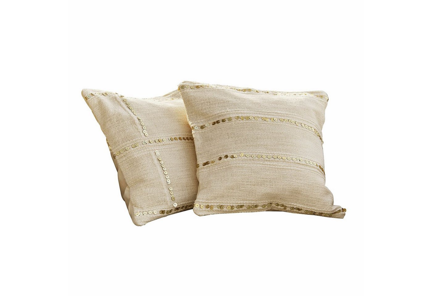 Mirabeau Kissenhülle Kissenhülle 2er Set Rousseline creme von Mirabeau