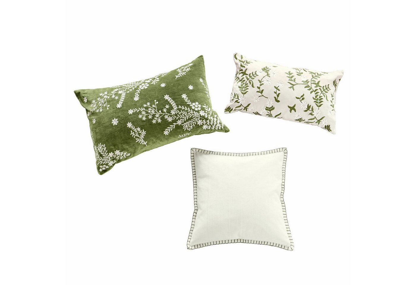 Mirabeau Kissenhülle Kissenhülle 3er Set Iplique grün/creme Mirabeau Kissenhülle Kissenhülle 3er Set Iplique grün/creme von Mirabeau