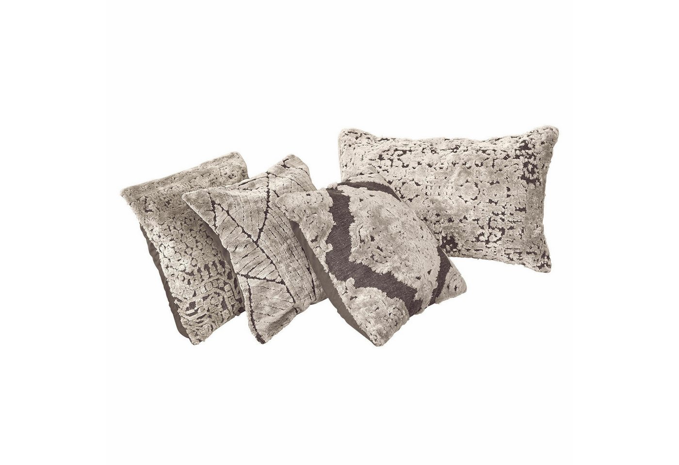 Mirabeau Kissenhülle Kissenhülle 4er Set Plaisancière grau/schwarz von Mirabeau