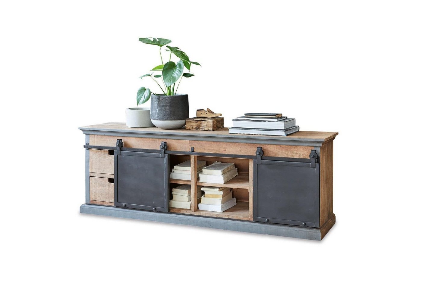 Mirabeau Kommode Sideboard Vulmont braun/schwarz von Mirabeau