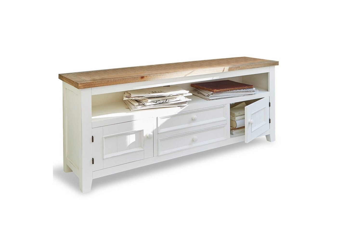 Mirabeau Kommode Sideboard Yukon antikweiß/braun von Mirabeau