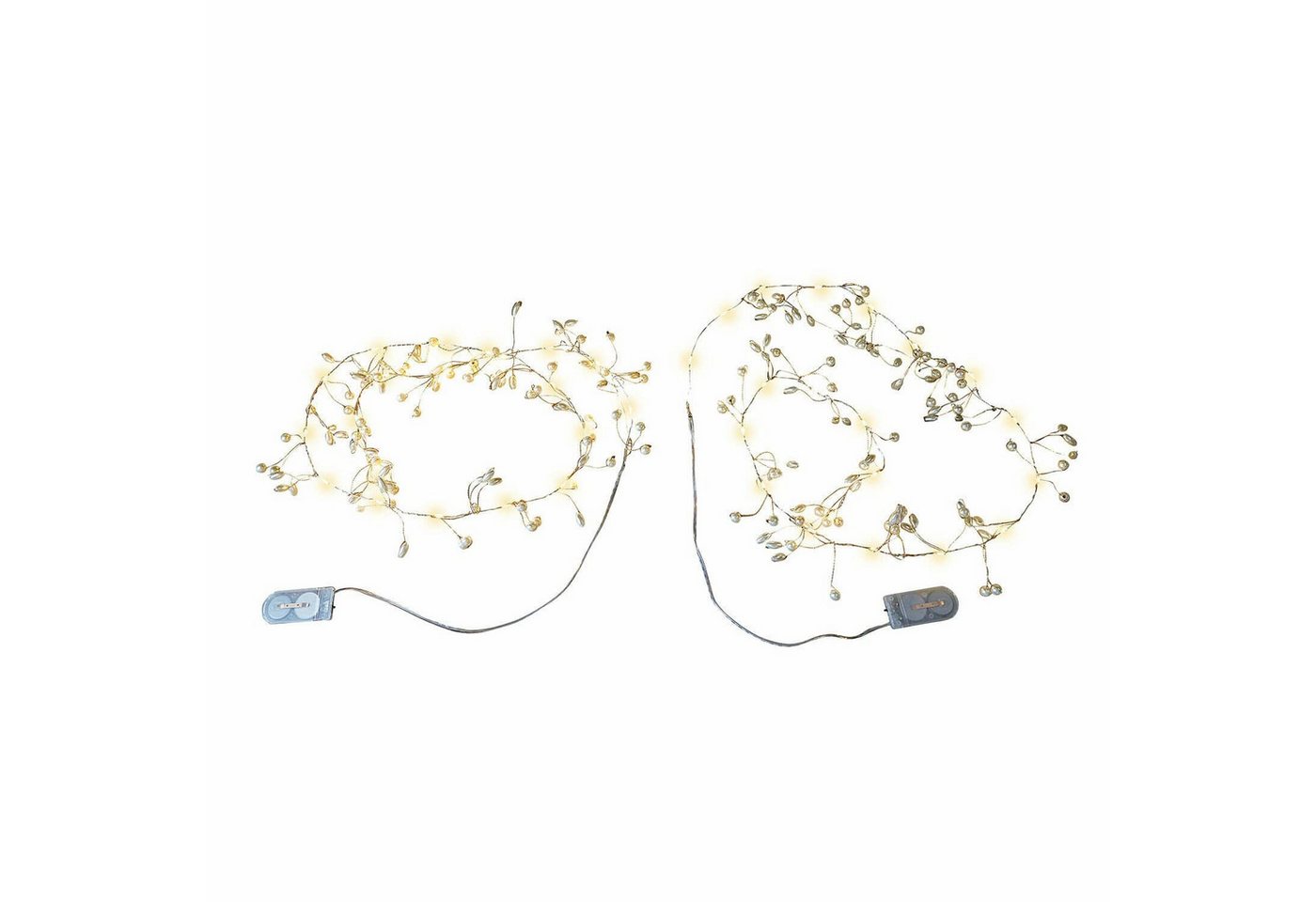 Mirabeau Lichterkette Lichterkette 2er Set Drivale gold/creme von Mirabeau