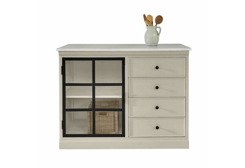 Mirabeau Mehrzweckschrank charmanter Küchenschrank Orlévine aus Mangoholz & Kunststein grau (handlackiert, robustes Design, Arbeitsplatte & Stauraum) Küchenvitrine, Kommode, B 116,5cm, H 90,5cm, T 65cm Mirabeau Mehrzweckschrank charmanter Küchenschrank Orlévine aus Mangoholz & Kunststein grau (handlackiert, robustes Design, Arbeitsplatte & Stauraum) Küchenvitrine, Kommode, B 116,5cm, H 90,5cm, T 65cm von Mirabeau