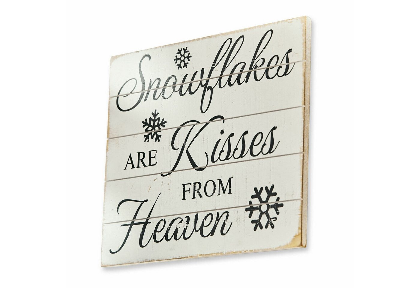 Mirabeau Memoboard Dekoboard Snowflakes weiß/braun, Dekoboard ohne Deko von Mirabeau