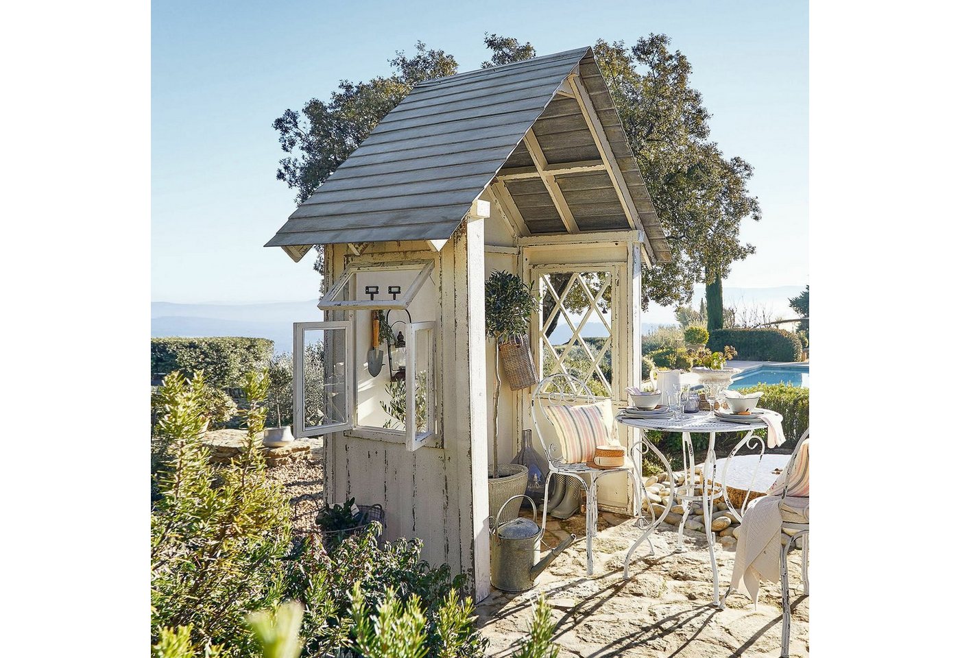 Mirabeau Pavillon Gartenhaus Sumter antikweiß von Mirabeau