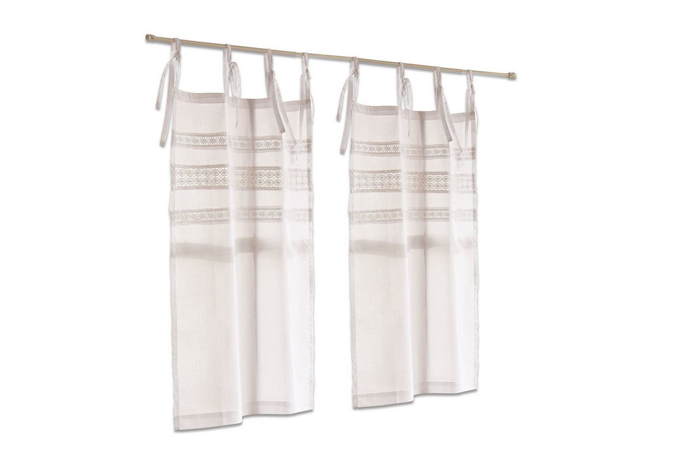 Mirabeau Scheibengardine Scheibengardine 2er Set Aibre weiß von Mirabeau