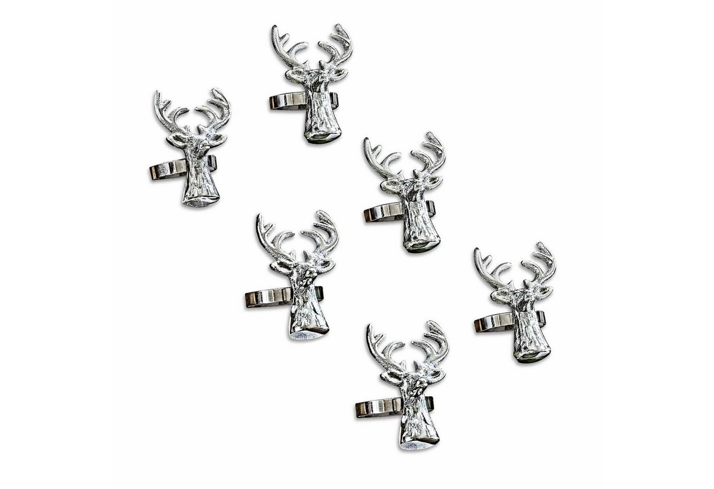 Mirabeau Serviettenring Serviettenring 6er Set Bisoro silber, Aluminiumguss Mirabeau Serviettenring Serviettenring 6er Set Bisoro silber, Aluminiumguss von Mirabeau