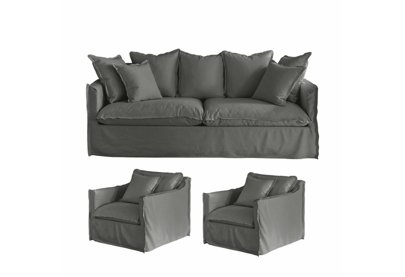 Mirabeau Sofa Sitzgruppe Tienen grau von Mirabeau