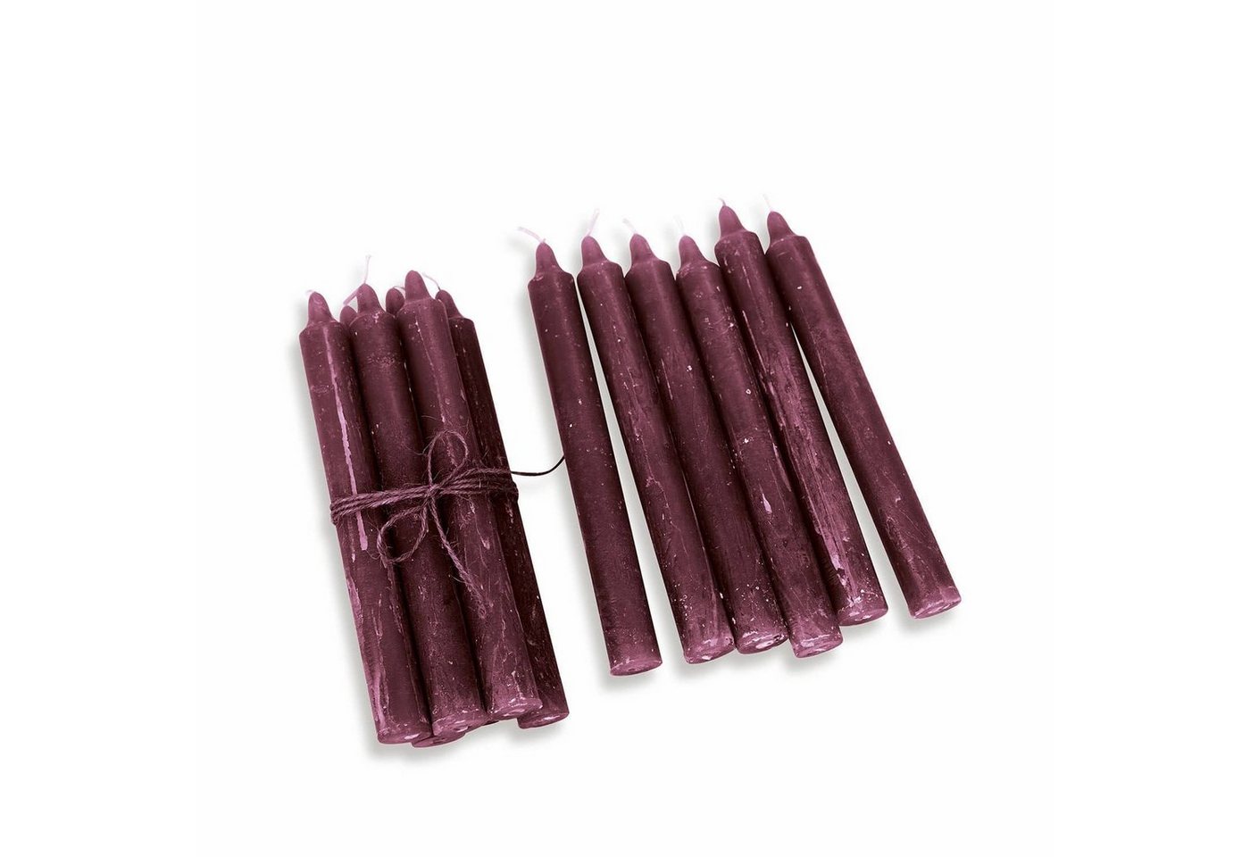 Mirabeau Stumpenkerze Kerze 12er Set Bauceau lila von Mirabeau