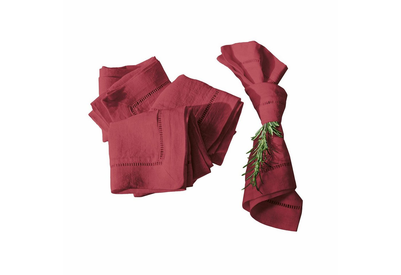 Mirabeau Stoffserviette Serviette 4er Set Covent Garden bordeaux von Mirabeau