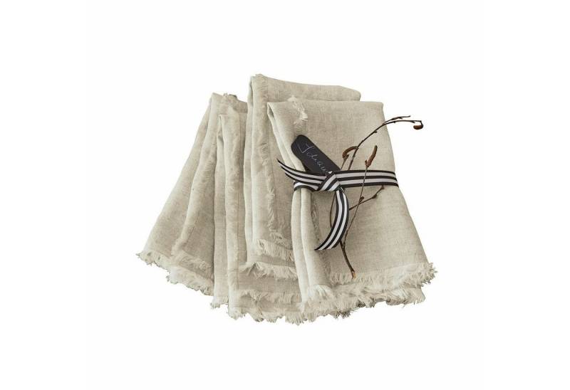 Mirabeau Stoffserviette Serviette 4er Set Largo leinen von Mirabeau