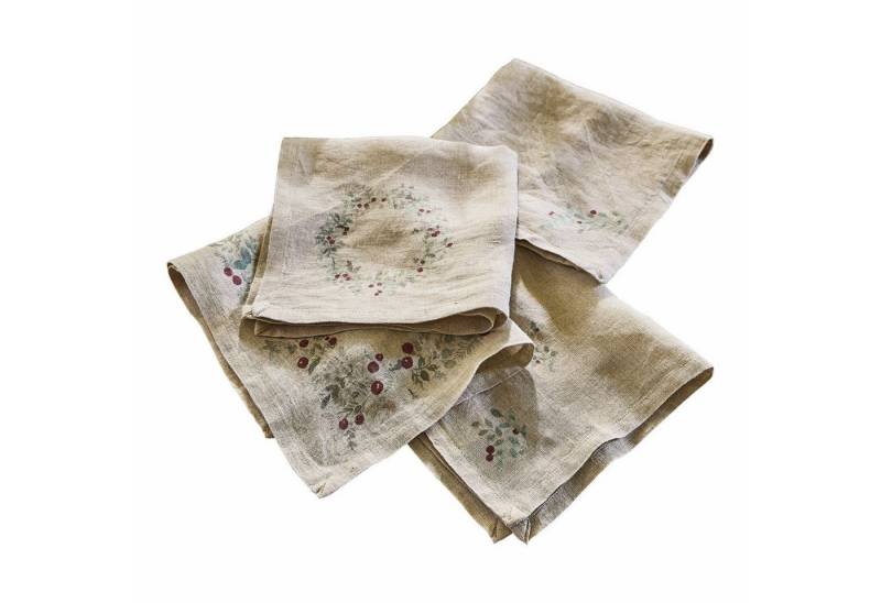 Mirabeau Stoffserviette Serviette 4er Set Lenius leinen von Mirabeau