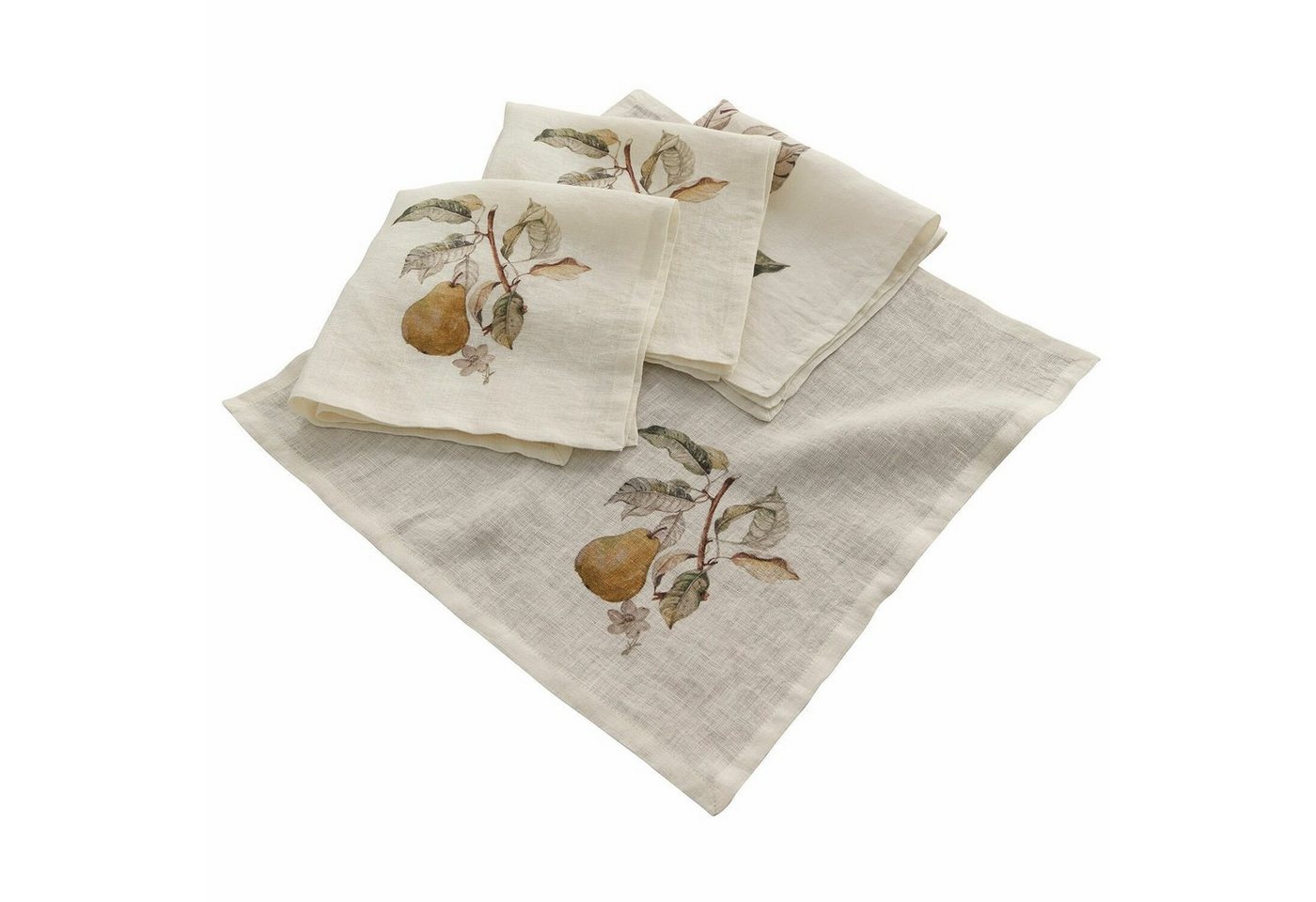 Mirabeau Stoffserviette Serviette 4er Set Tupisa offwhite von Mirabeau