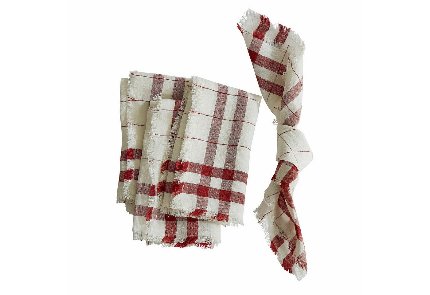 Mirabeau Stoffserviette Serviette 4er Set Zarella creme/rot Mirabeau Stoffserviette Serviette 4er Set Zarella creme/rot von Mirabeau